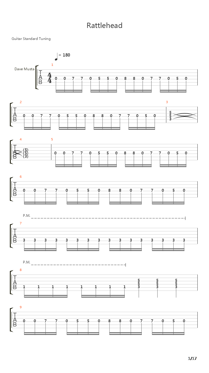 Rattlehead吉他谱