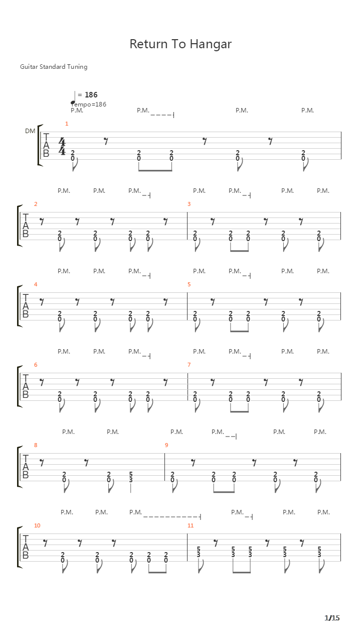 Return To Hangar吉他谱
