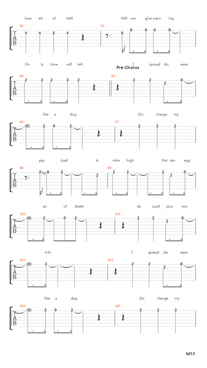 Rust In Peace Polaris吉他谱