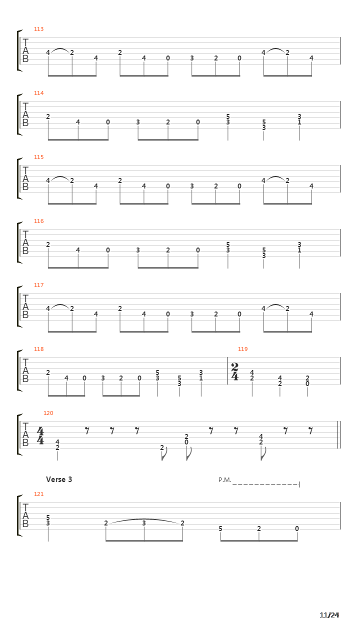 Rust In Peace吉他谱