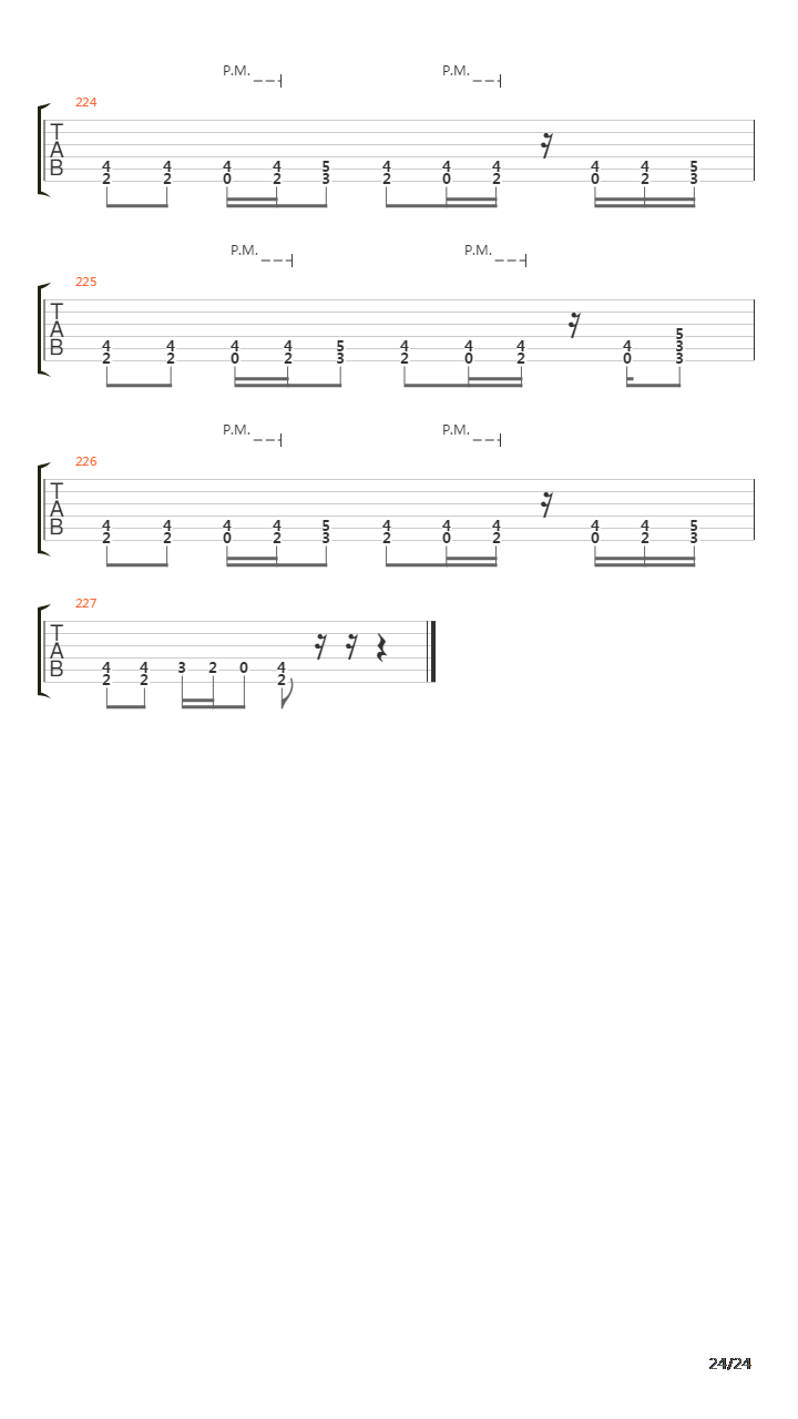 Rust In Peace吉他谱