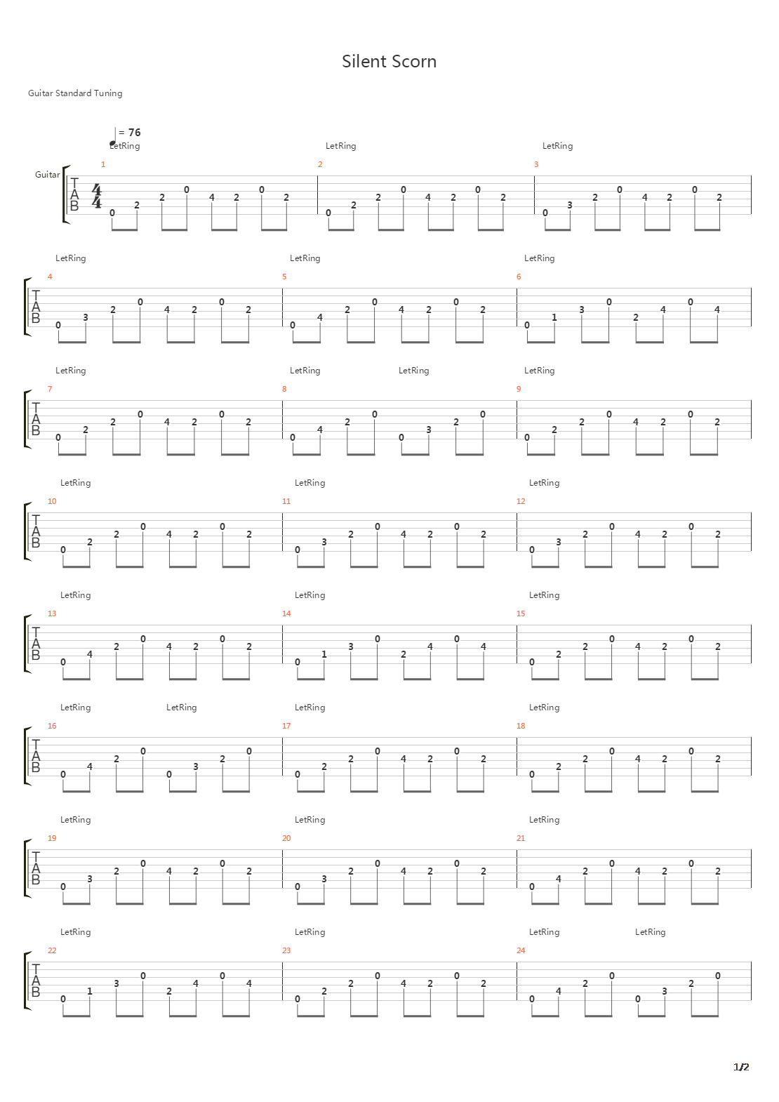 Silent Scorn吉他谱