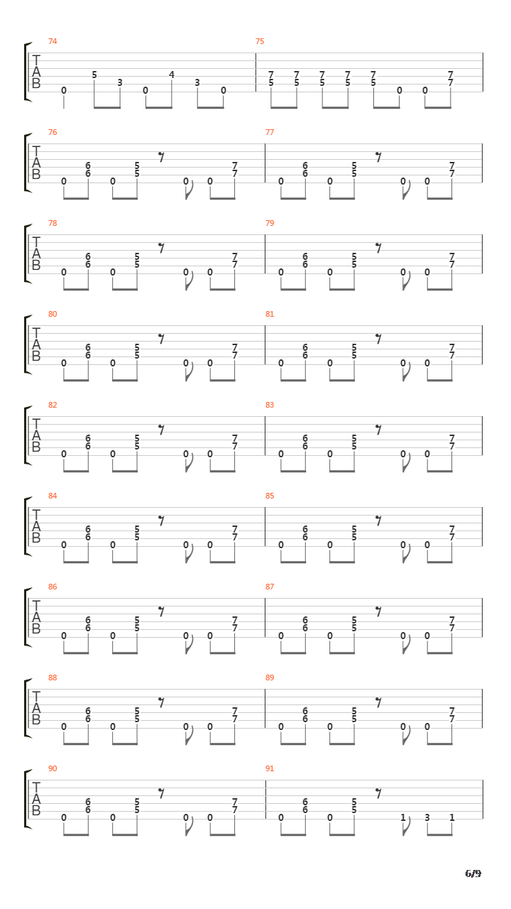 Symphony Of Destruction吉他谱