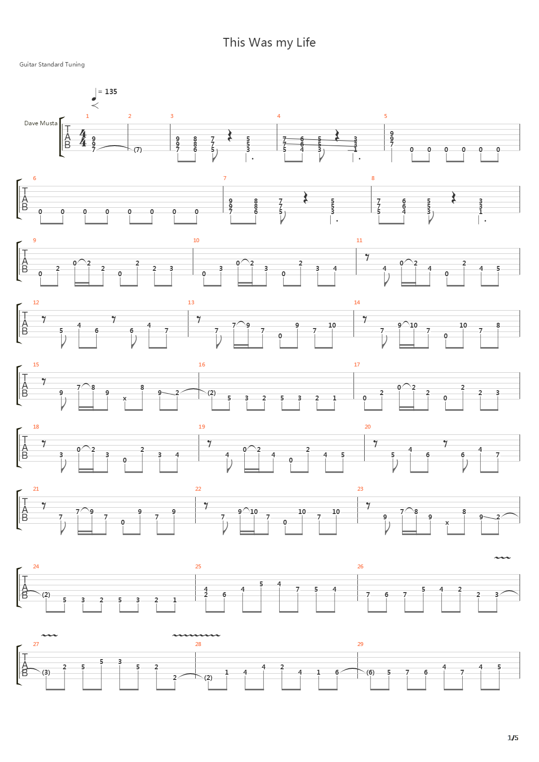 This Was My Life吉他谱
