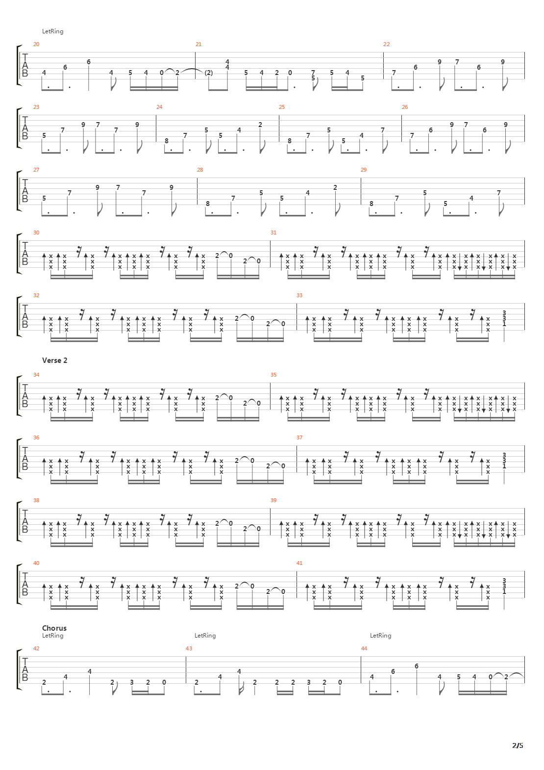 Train Of Consequences吉他谱