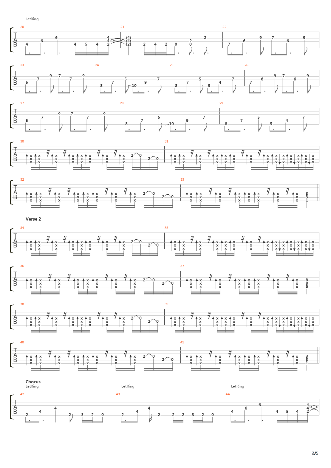 Train Of Consequences吉他谱