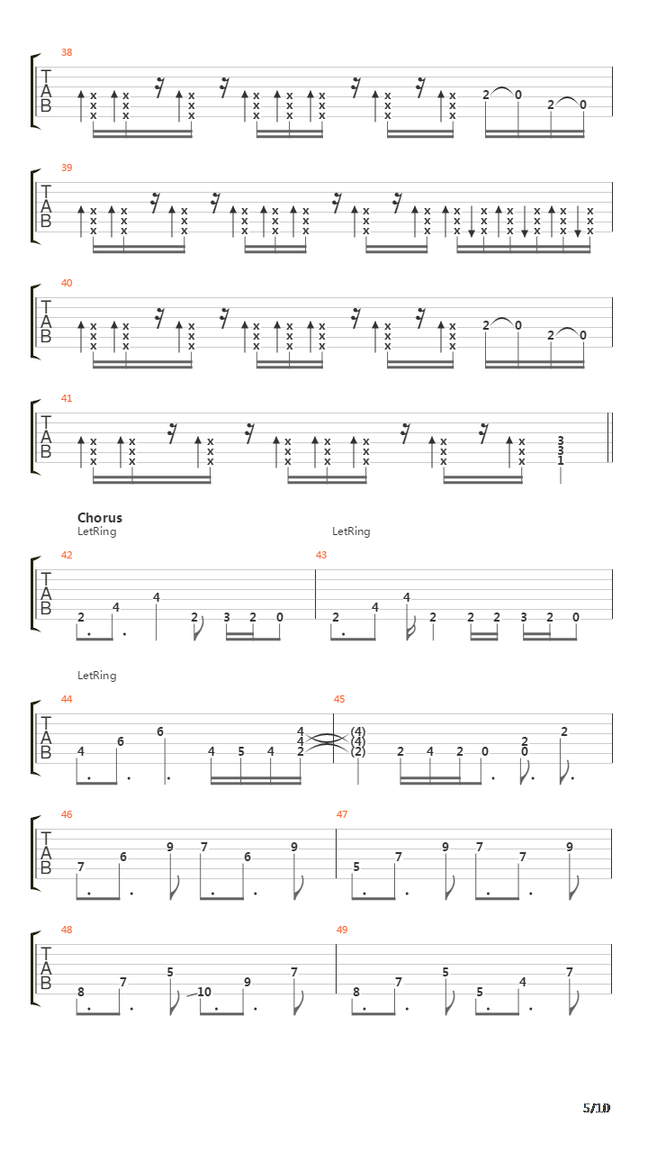 Train Of Consequences吉他谱