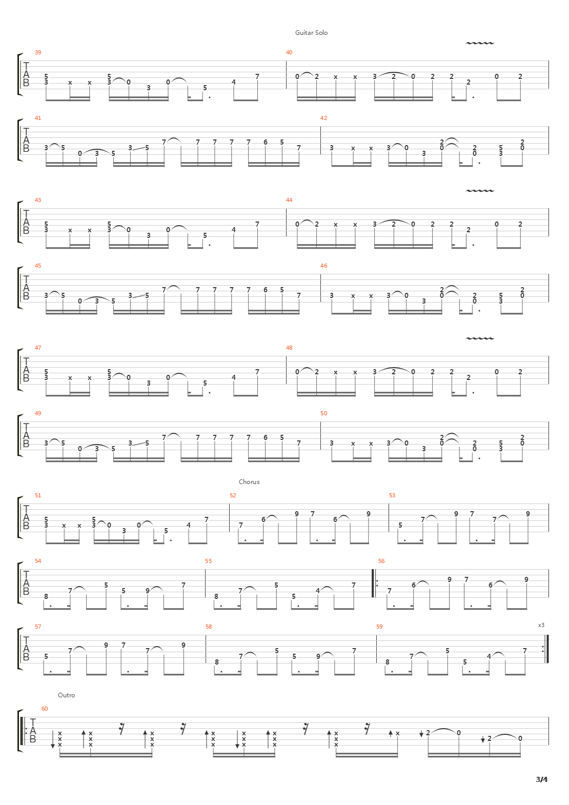 Train Of Consequences吉他谱