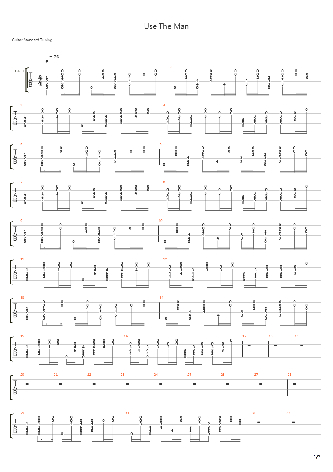 Use The Man吉他谱