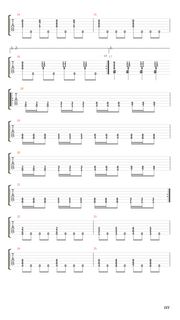 Downbeat Clique吉他谱