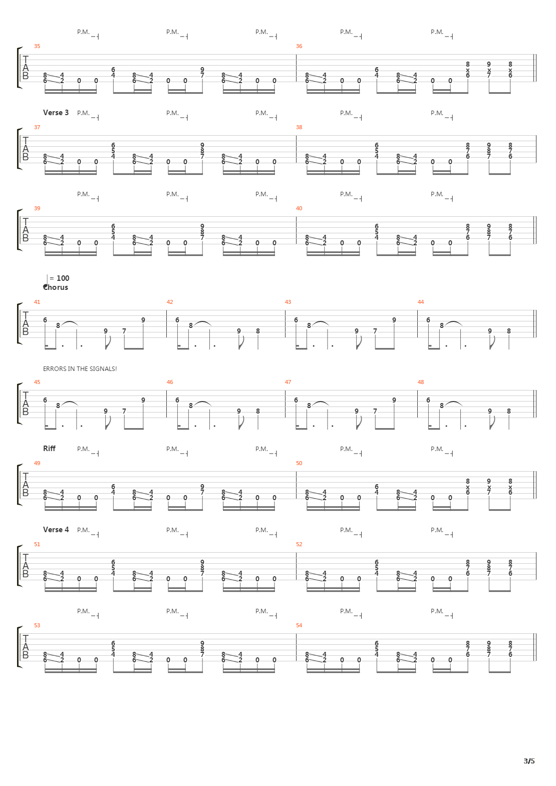 Errors In The Signals吉他谱