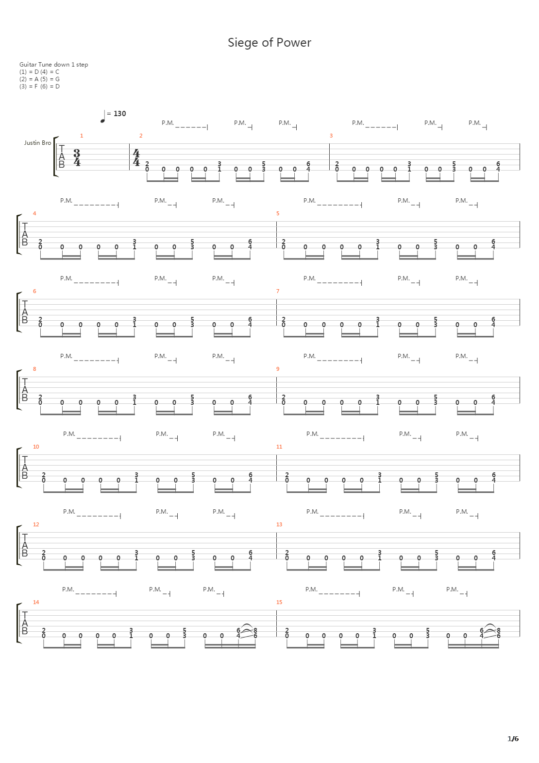 Siege Of Power吉他谱