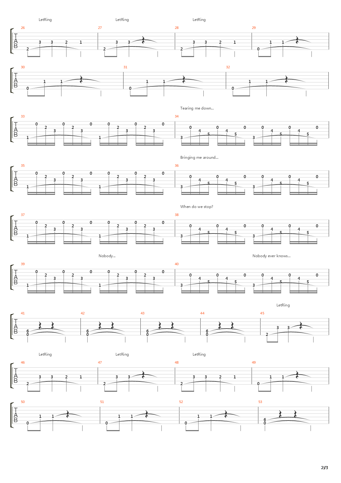 The Lifeless Alarm吉他谱