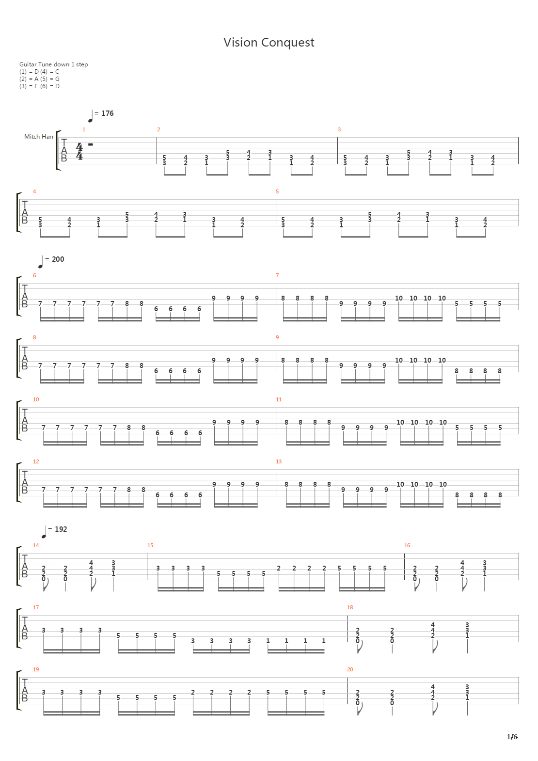Vision Conquest吉他谱