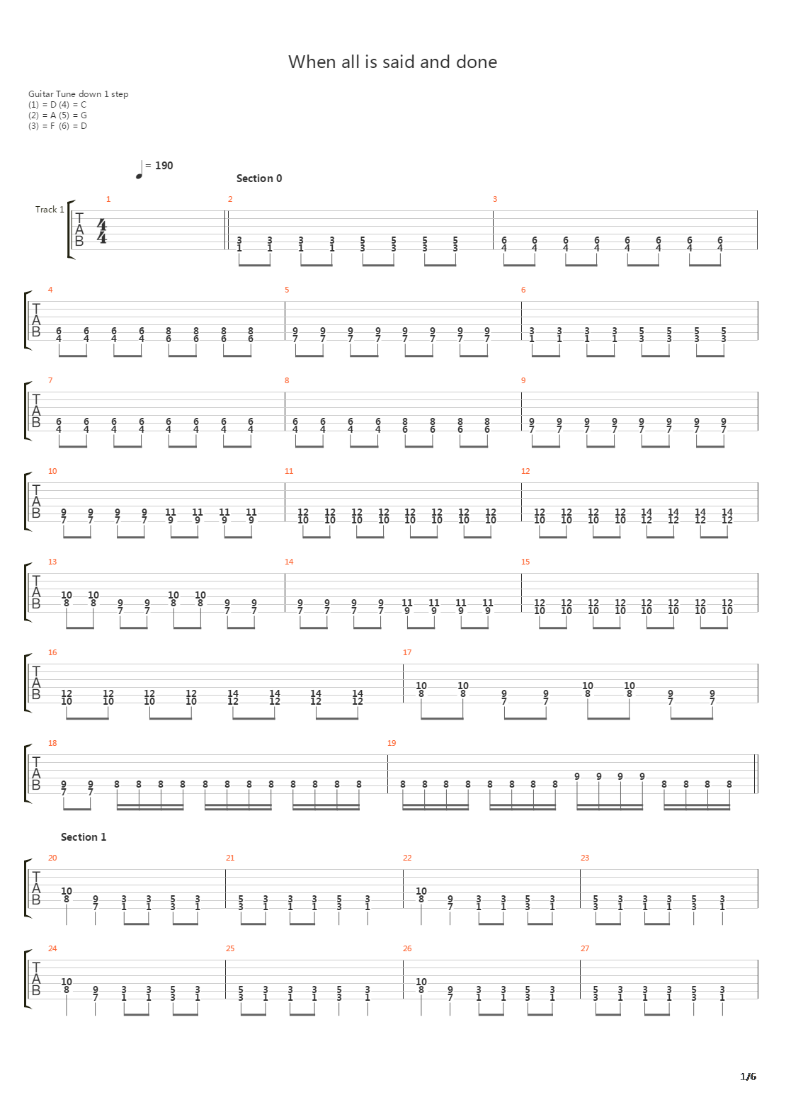 When All Is Said And Done吉他谱