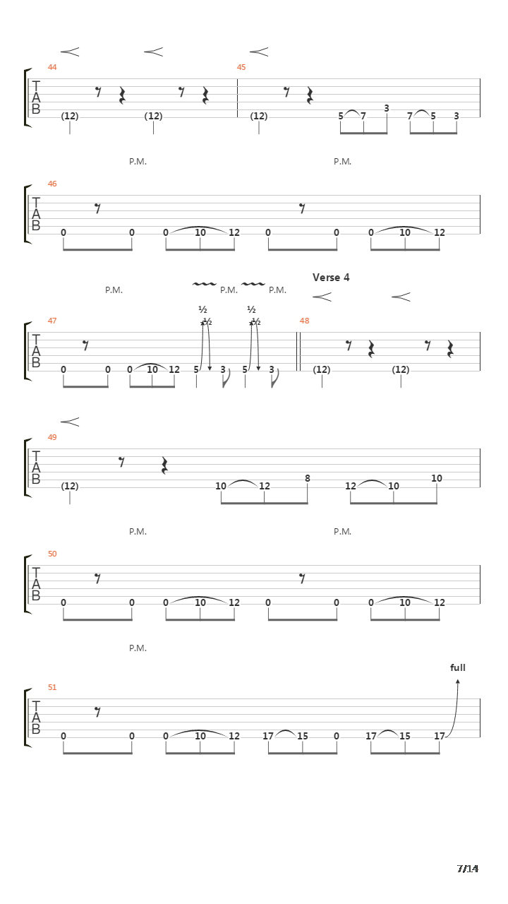 Burn It To The Ground吉他谱