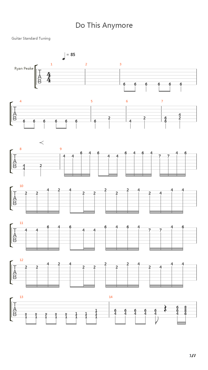 Do This Anymore吉他谱