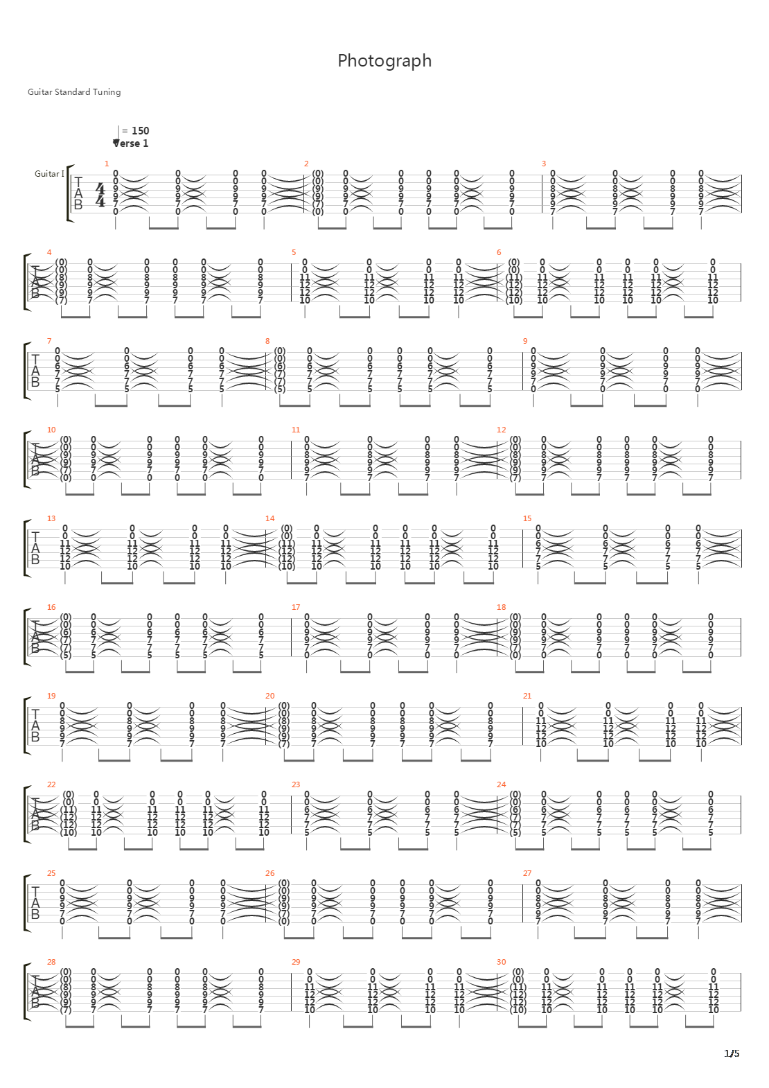 Photograph吉他谱