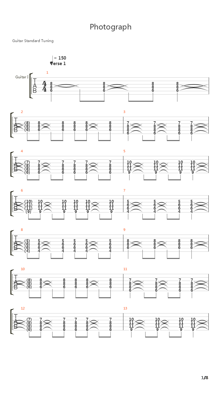 Photograph吉他谱