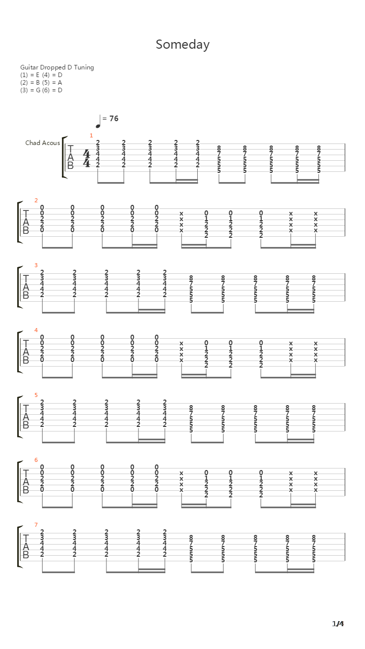 Someday吉他谱