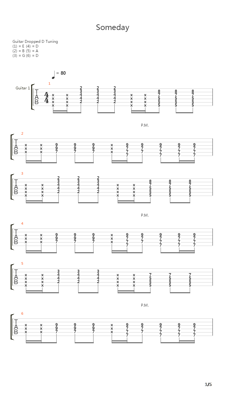 Someday吉他谱