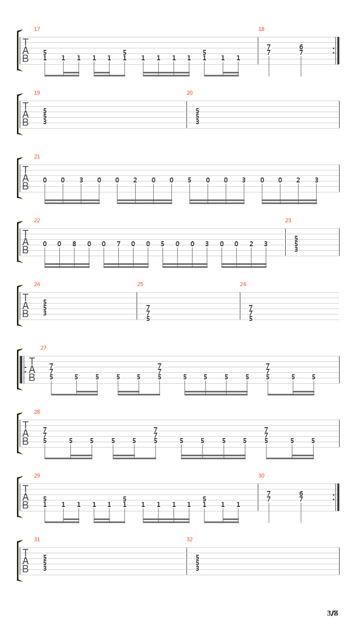 8th Commandment吉他谱