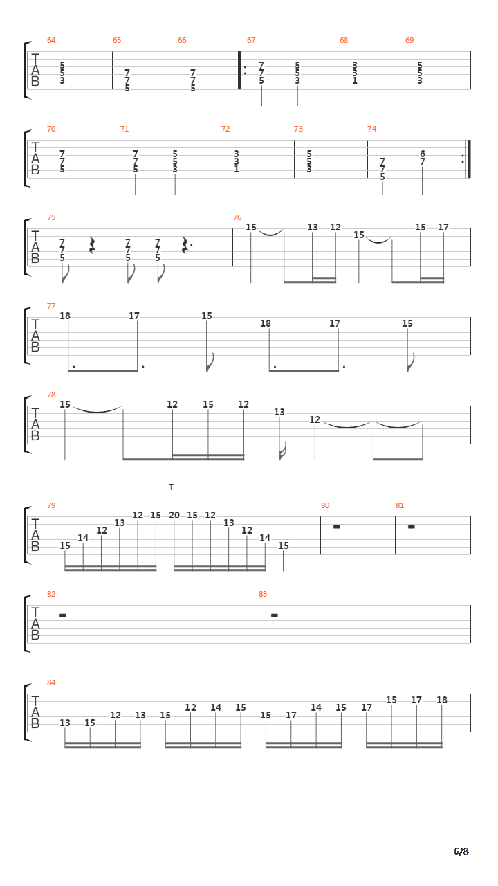 8th Commandment吉他谱