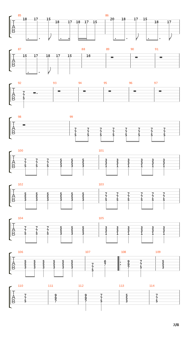 8th Commandment吉他谱