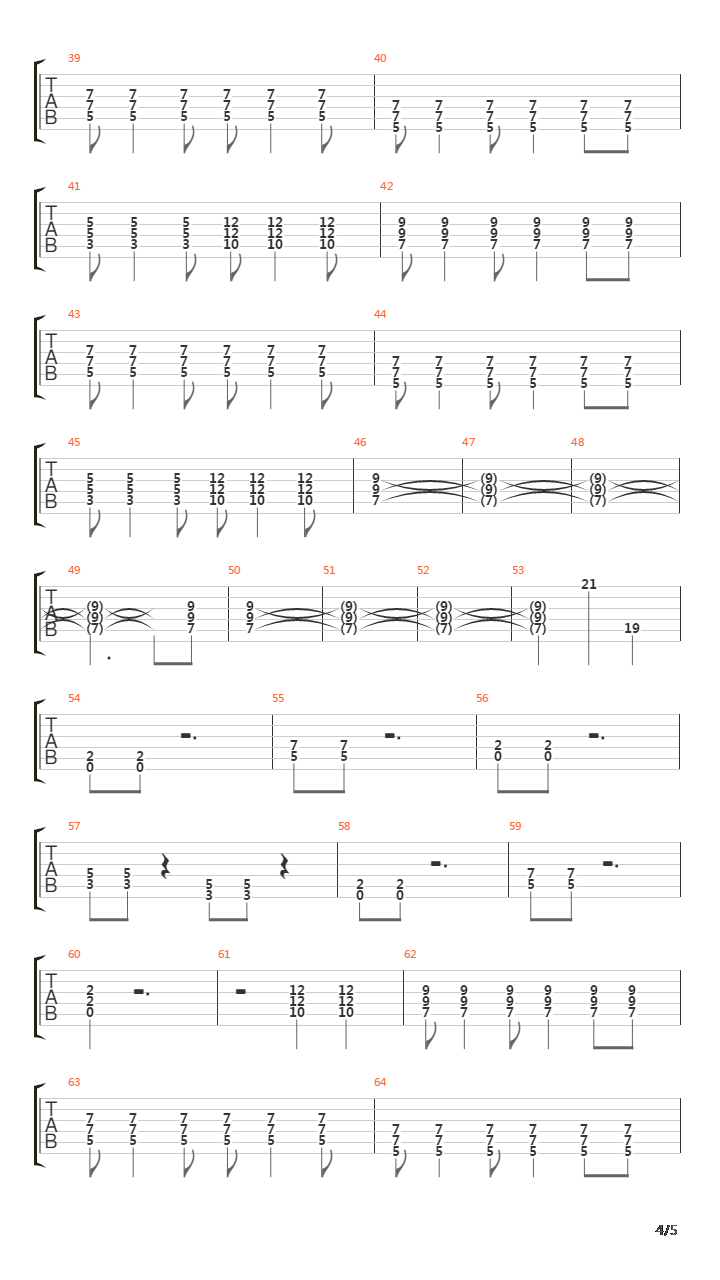 All Along吉他谱
