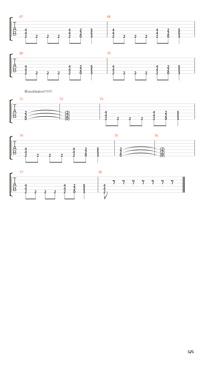 Bloodstains吉他谱