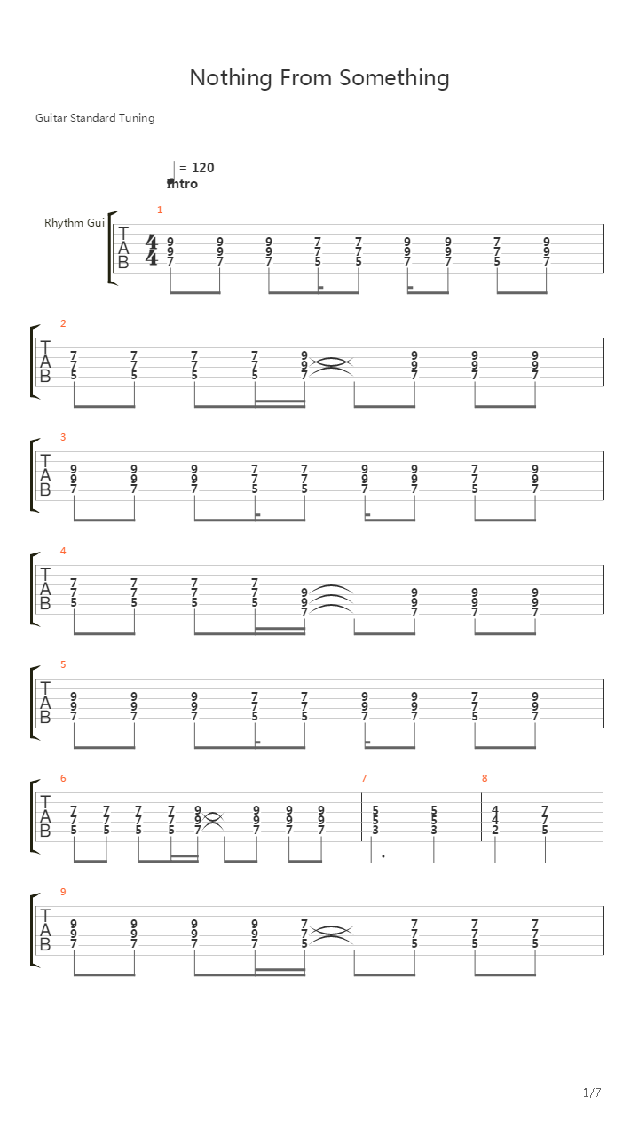 Nothing From Something吉他谱