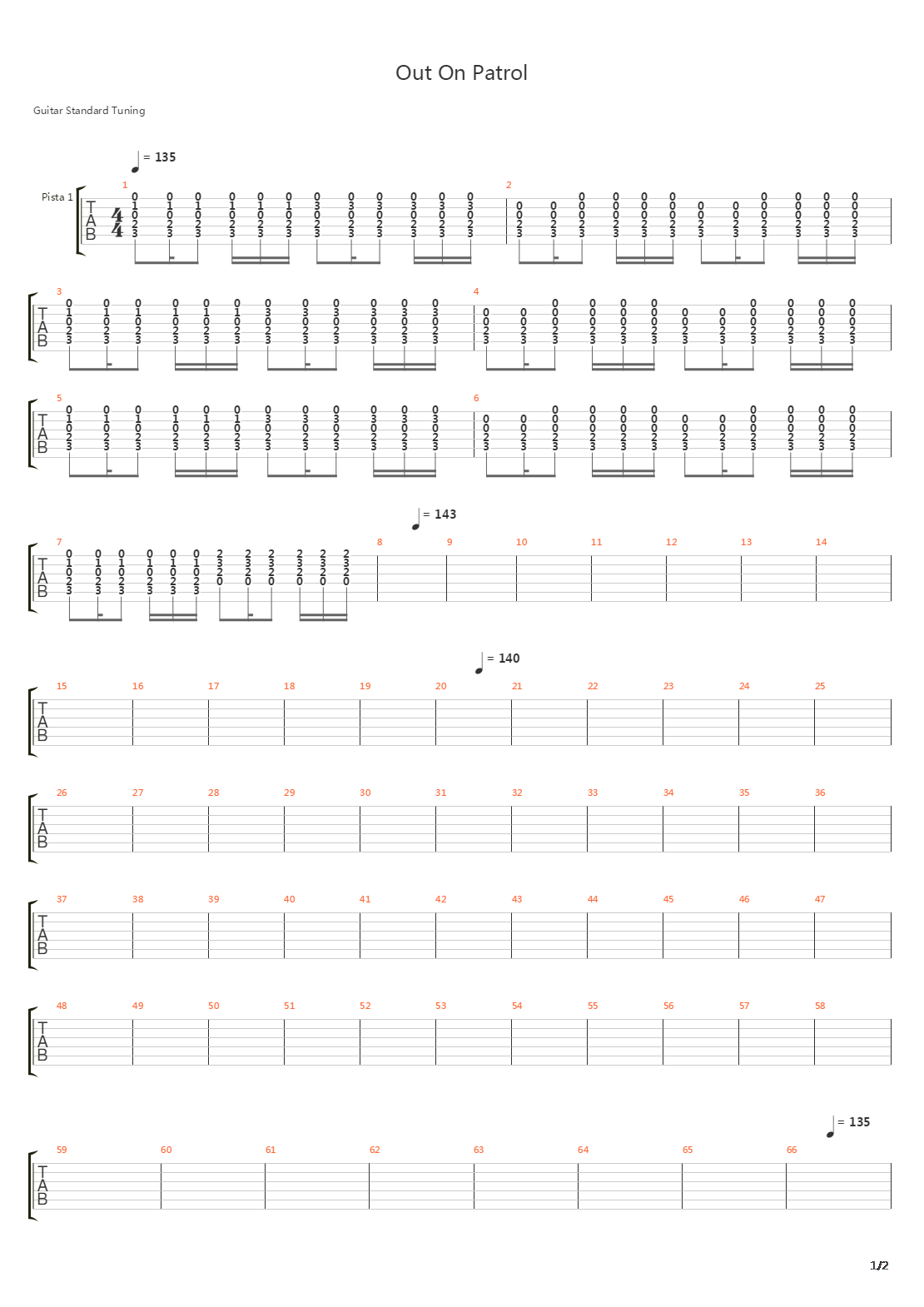 Out On Patrol吉他谱