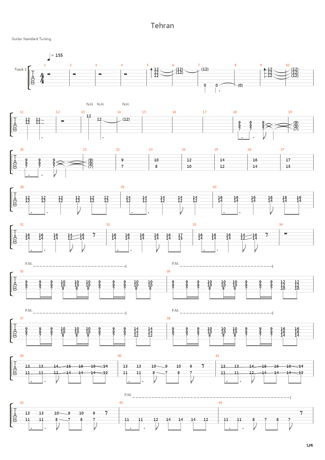 Tehran吉他谱