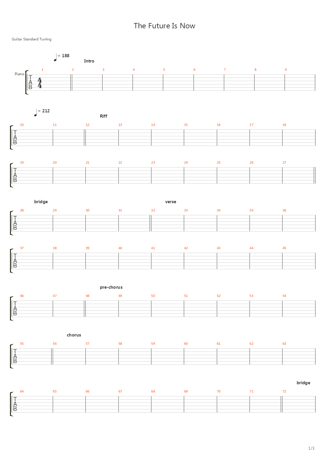 The Future Is Now吉他谱