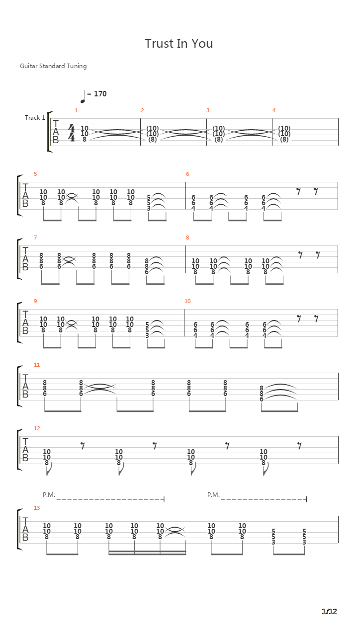 Trust In You吉他谱