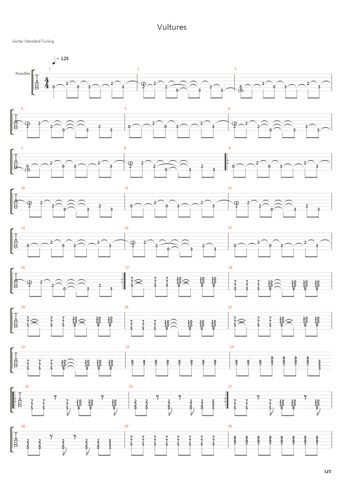 Vultures吉他谱