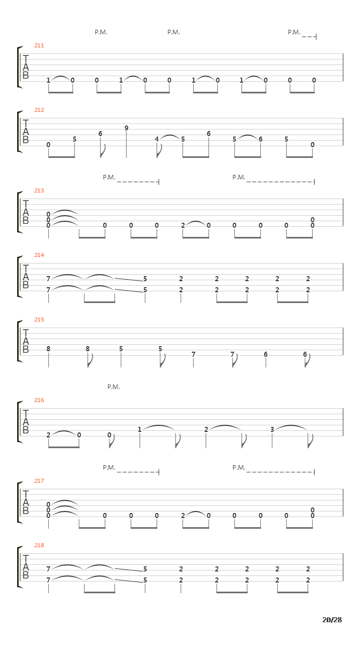 Baying Of The Hounds吉他谱