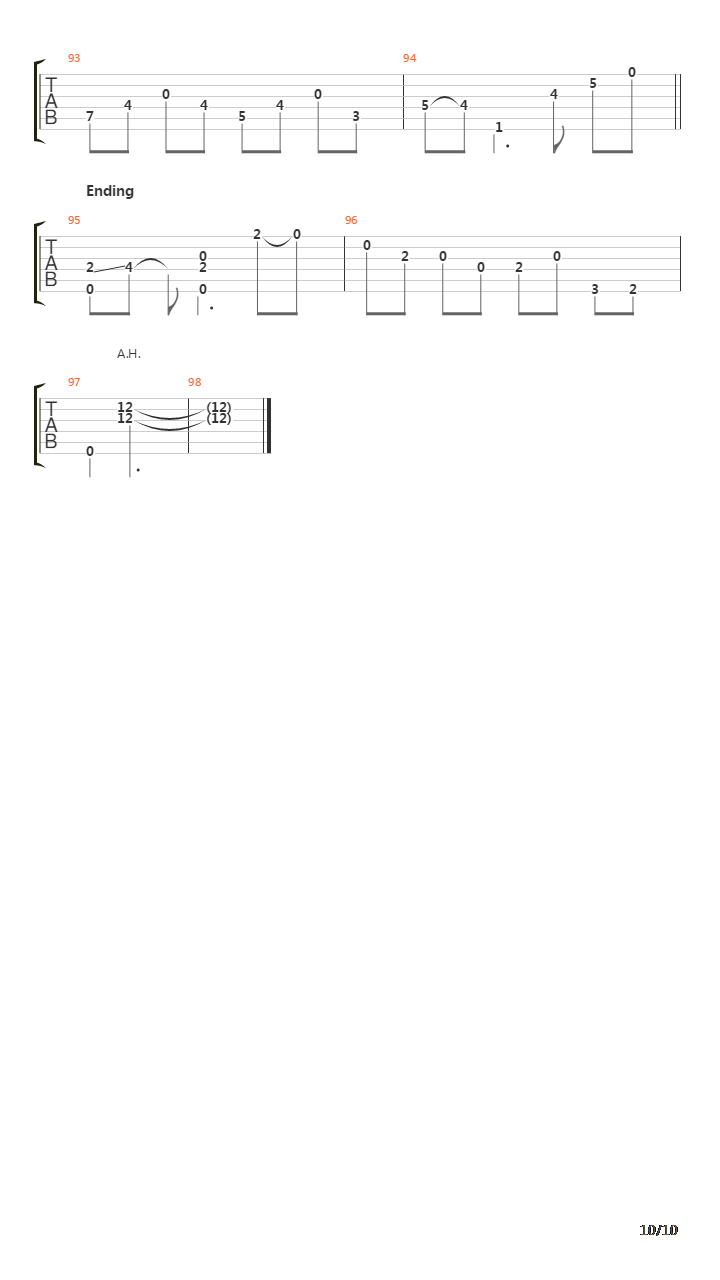 Benighted吉他谱