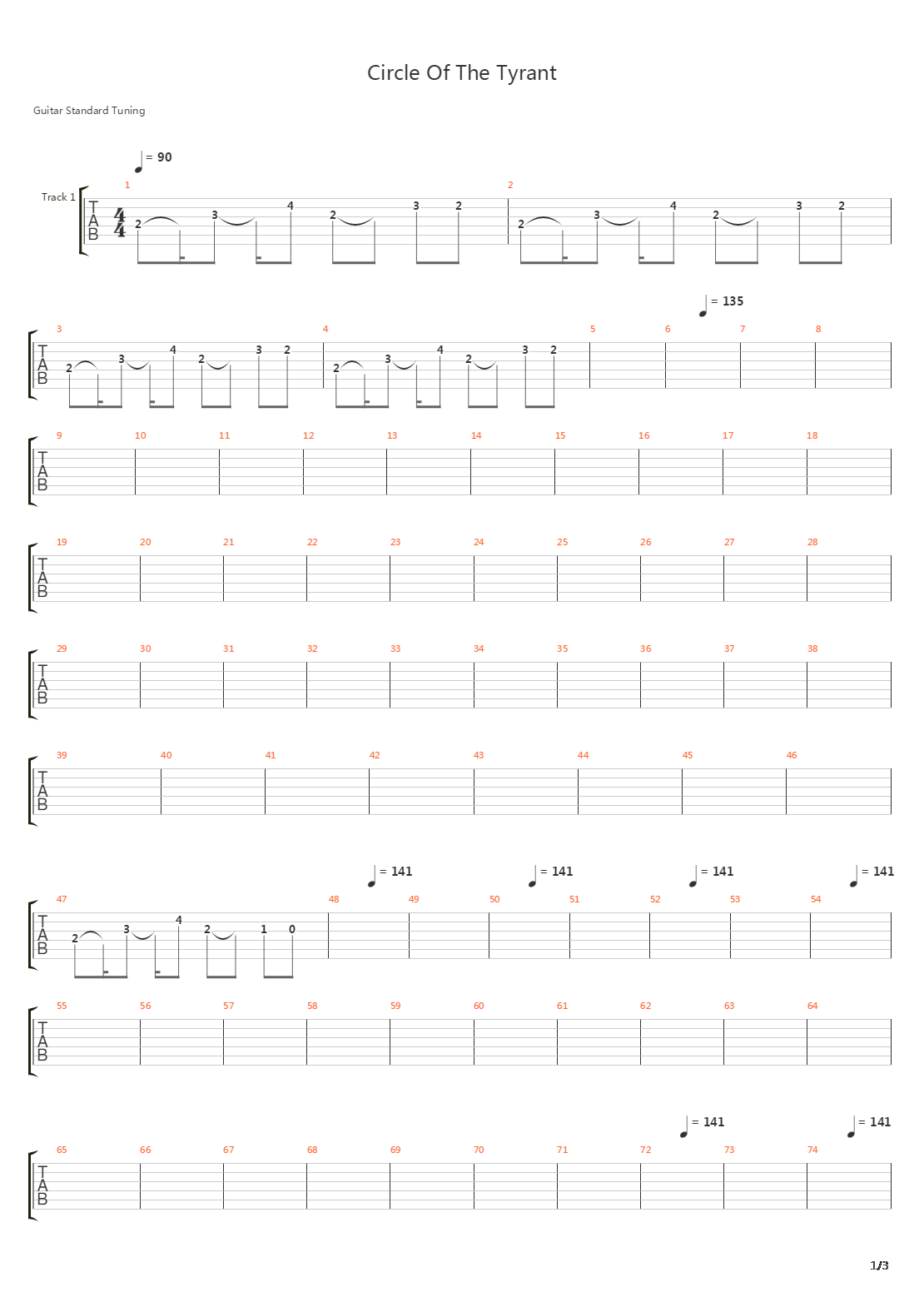 Circle Of The Tyrant吉他谱