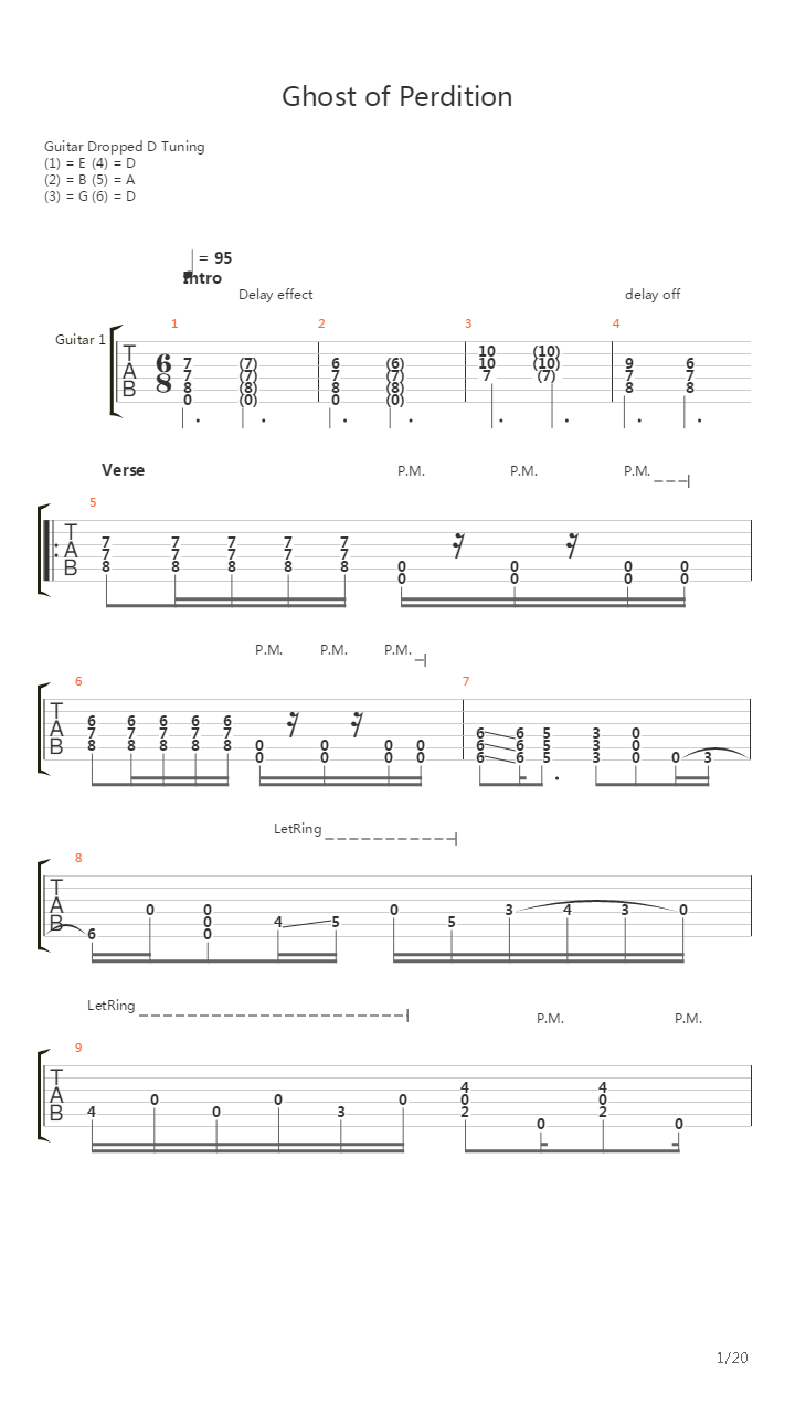 Ghost Of Perdition吉他谱