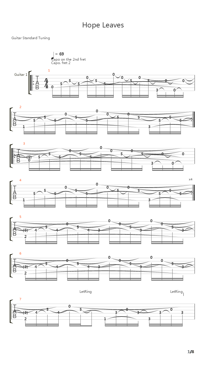 Hope Leaves吉他谱