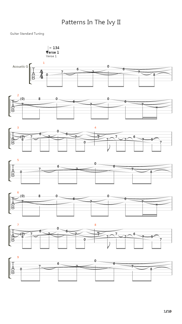 Patterns In The Ivy Ii吉他谱