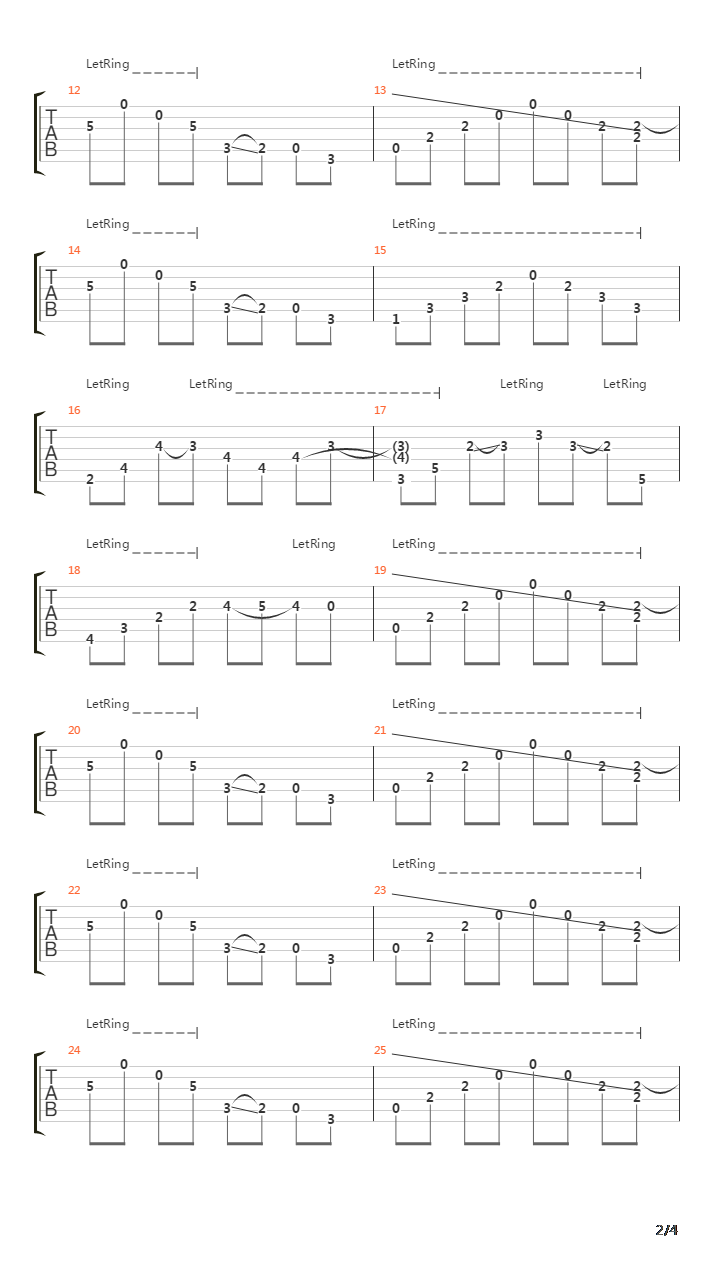 Patterns In The Ivy吉他谱