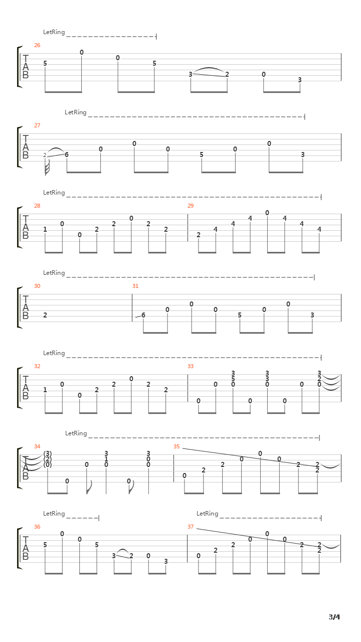 Patterns In The Ivy吉他谱