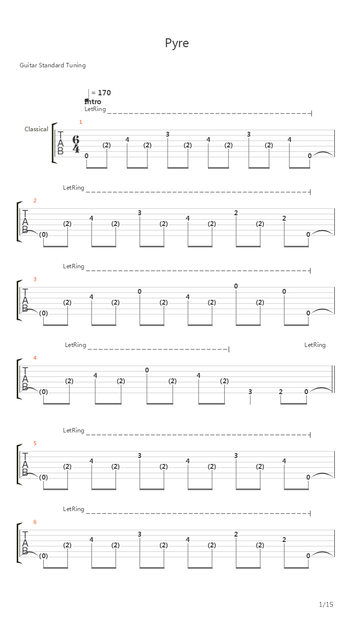 Pyre吉他谱