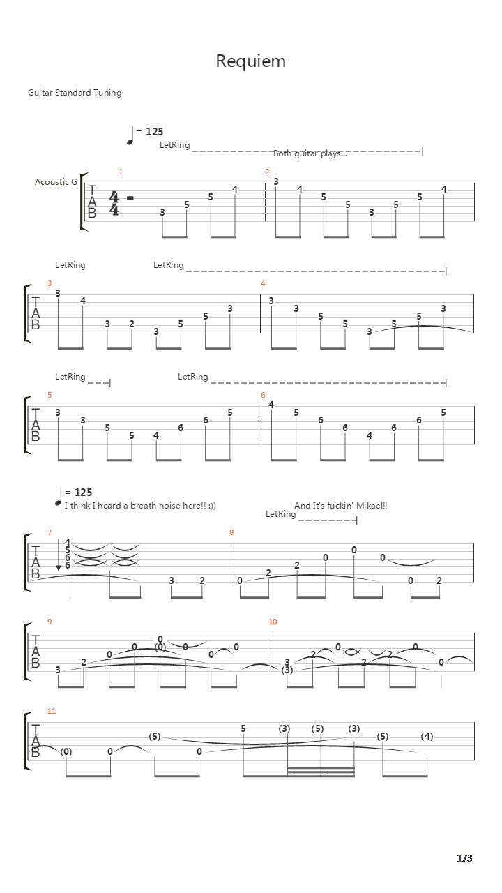 Requiem吉他谱