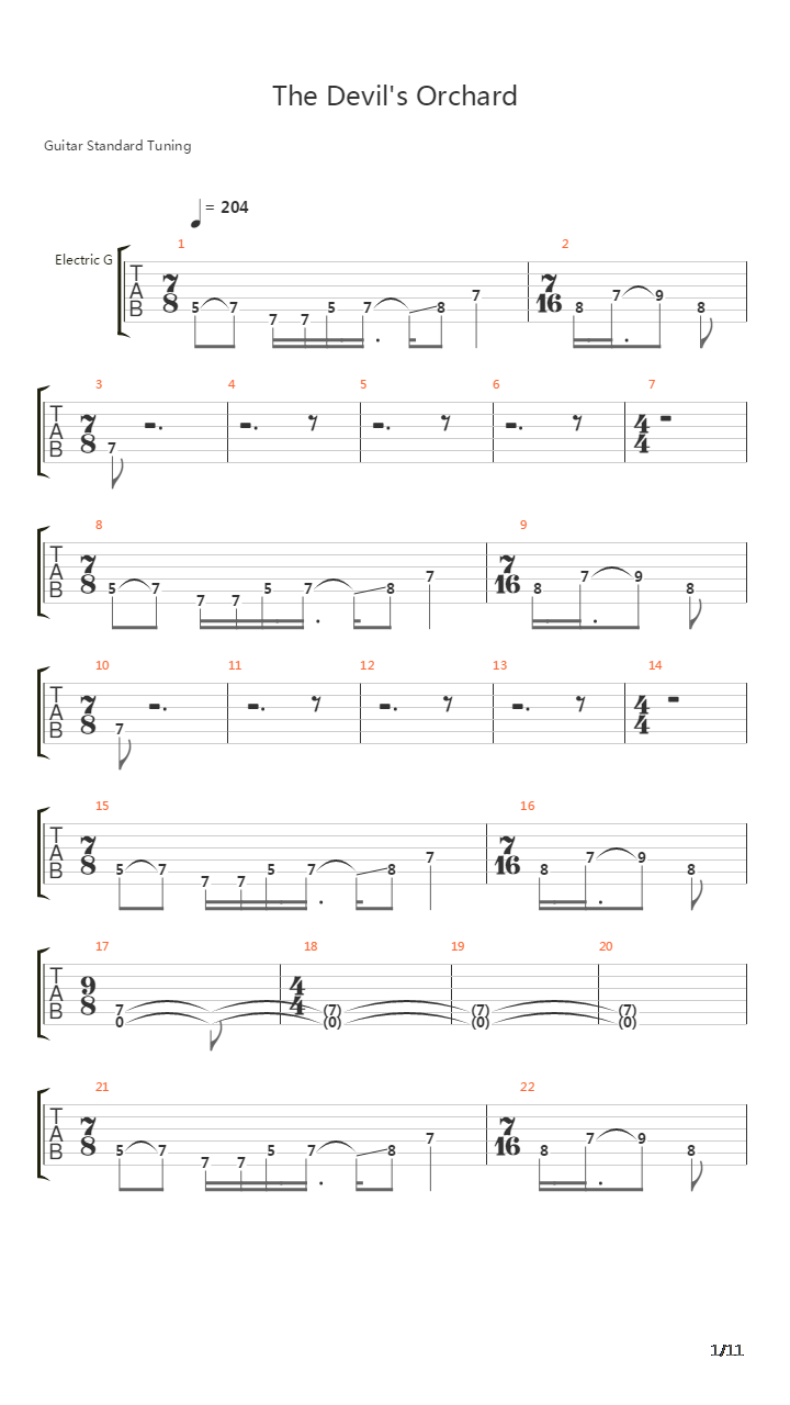 The Devils Orchard吉他谱