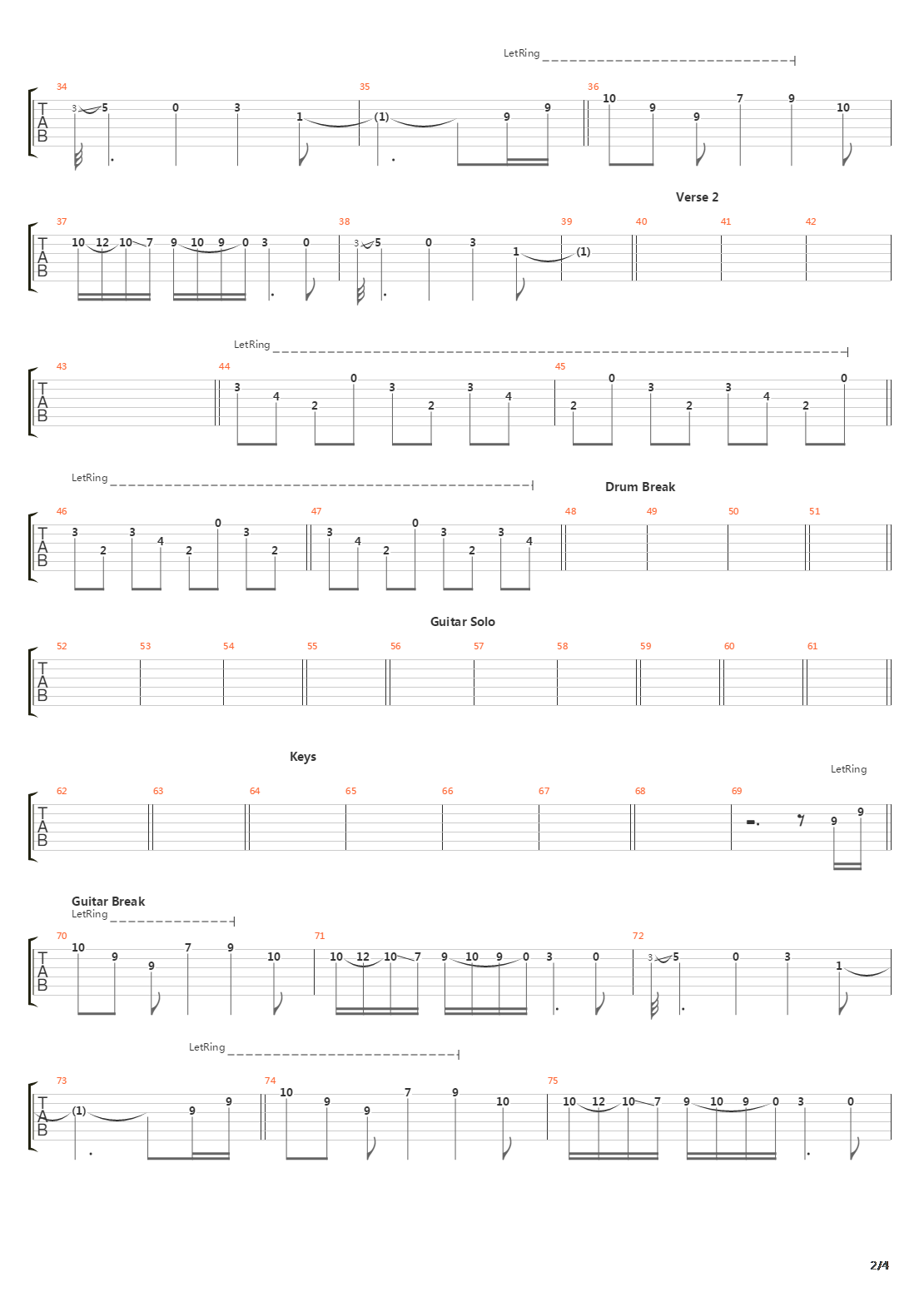 The Lines In My Hand吉他谱