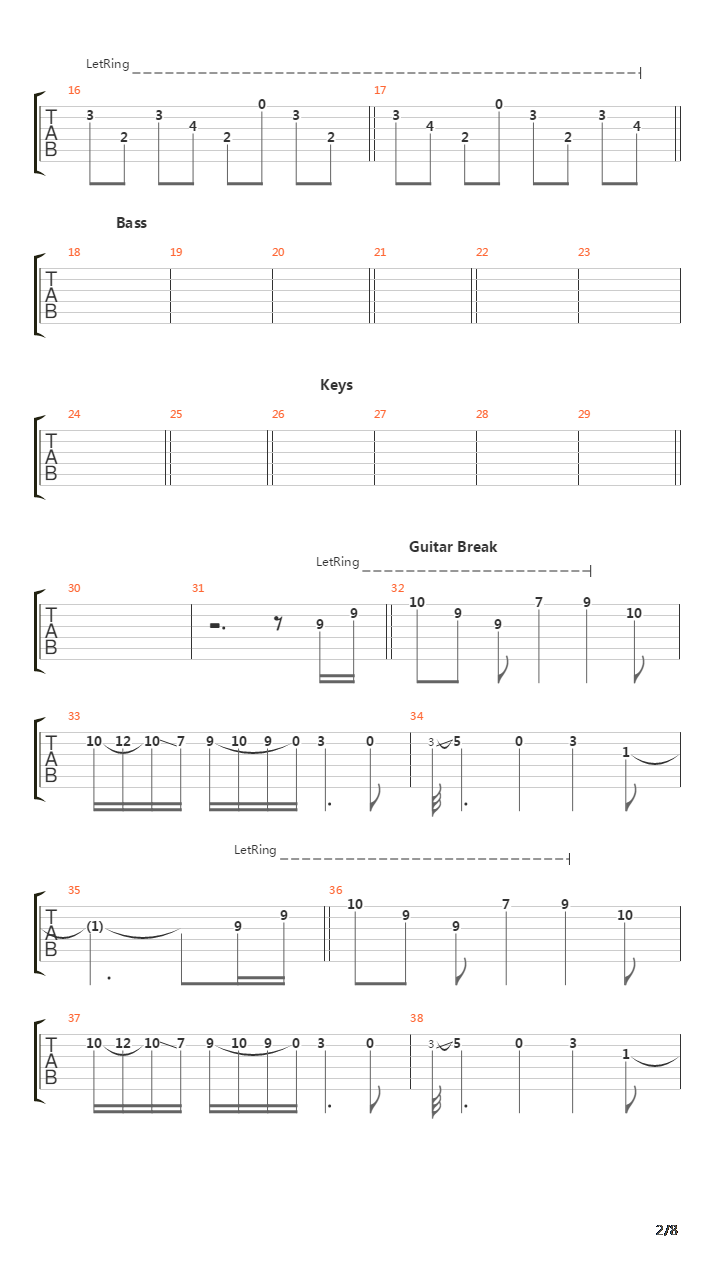 The Lines In My Hand吉他谱