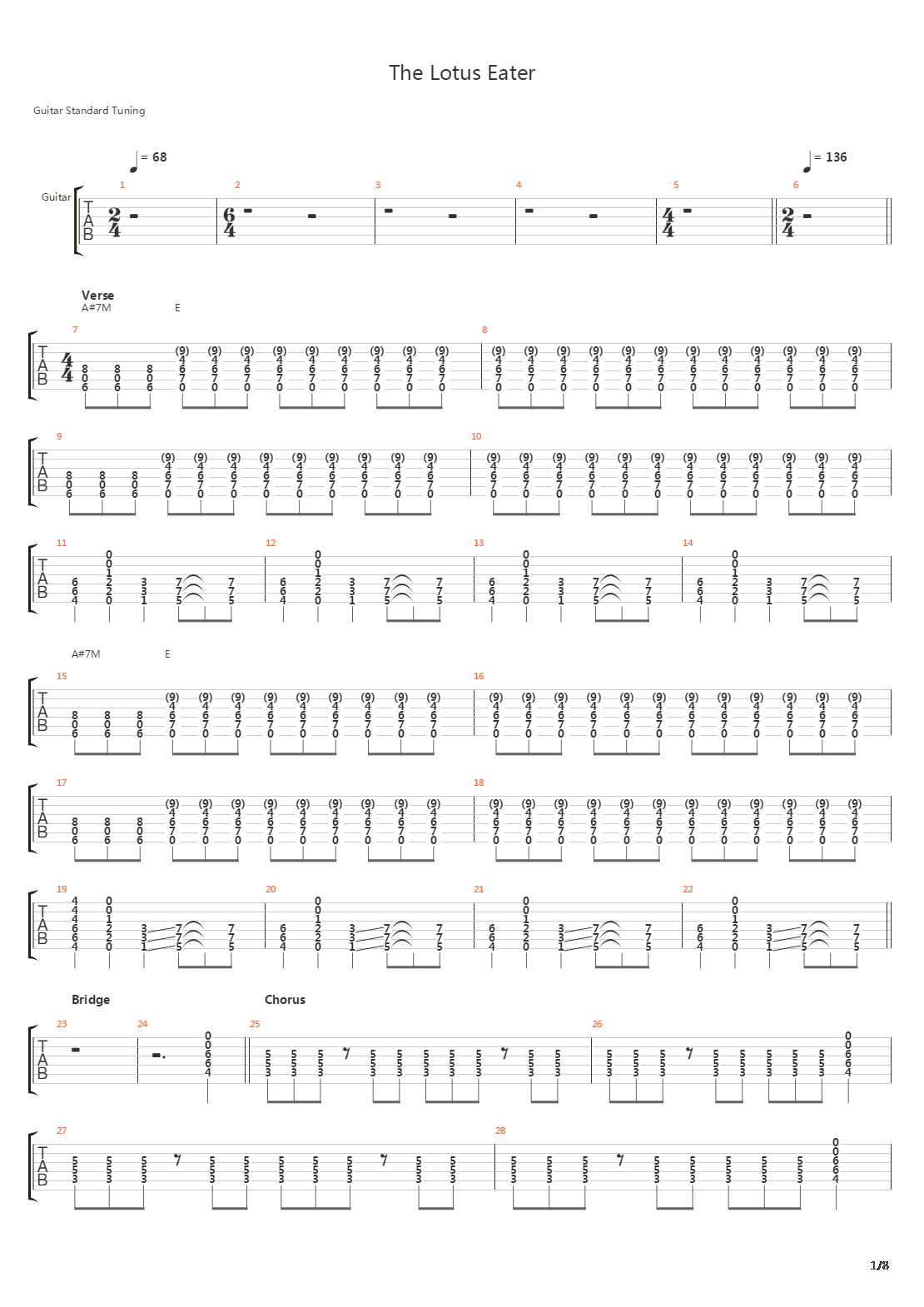 The Lotus Eater吉他谱